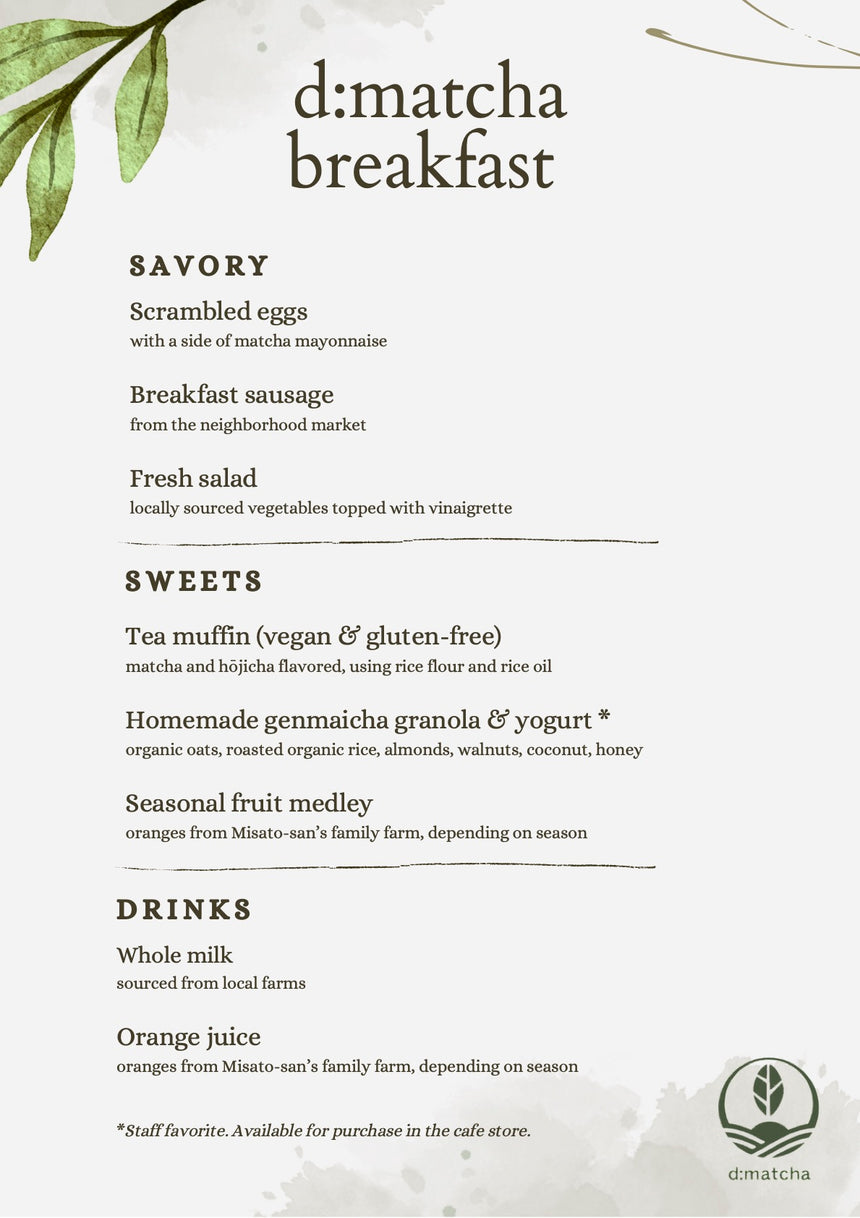 Matcha farm Bed & Breakfast (farm-to-table meals and tour included.)