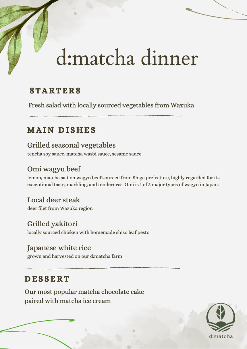 Matcha farm Bed & Breakfast (farm-to-table meals and tour included.)