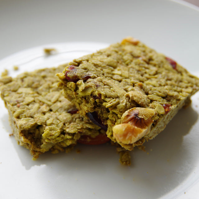 Tea energy bars (matcha / houjicha / genmaicha)