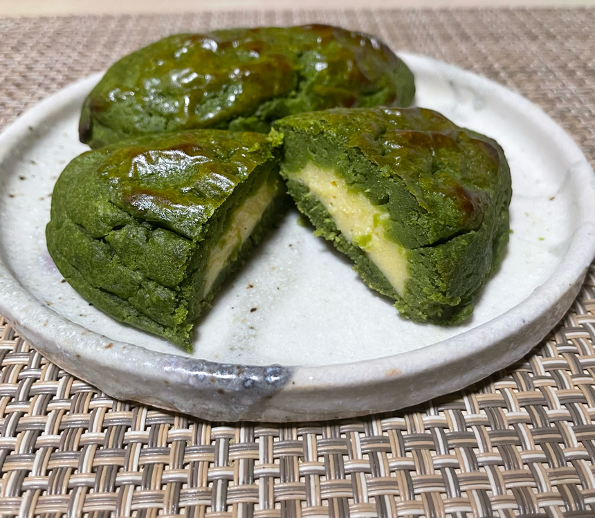 Matcha Sweet Potato with Custard Filling