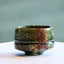 Matcha bowl "Shigaraki Oribe信楽織部" by Mr. Saeki, a local artist (Free shipping)