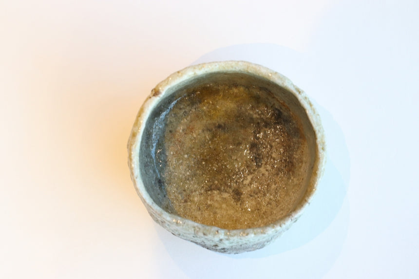 Matcha bowl "Winter Moon寒月" by Mr. Saeki, a local artist (Free shipping)