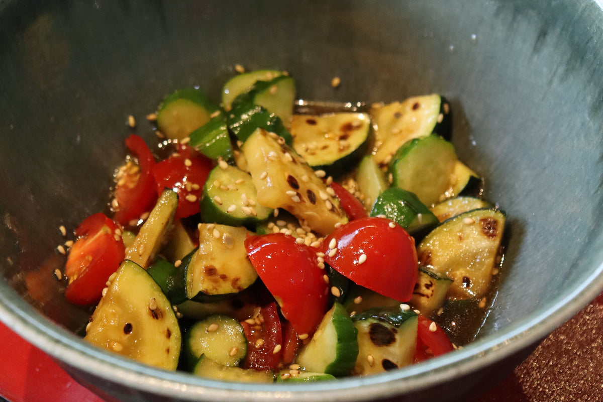 A farm-grown meal for guests
