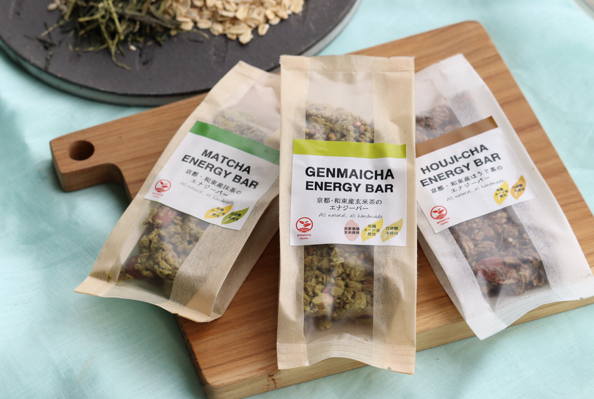Tea energy bars (matcha / houjicha / genmaicha)